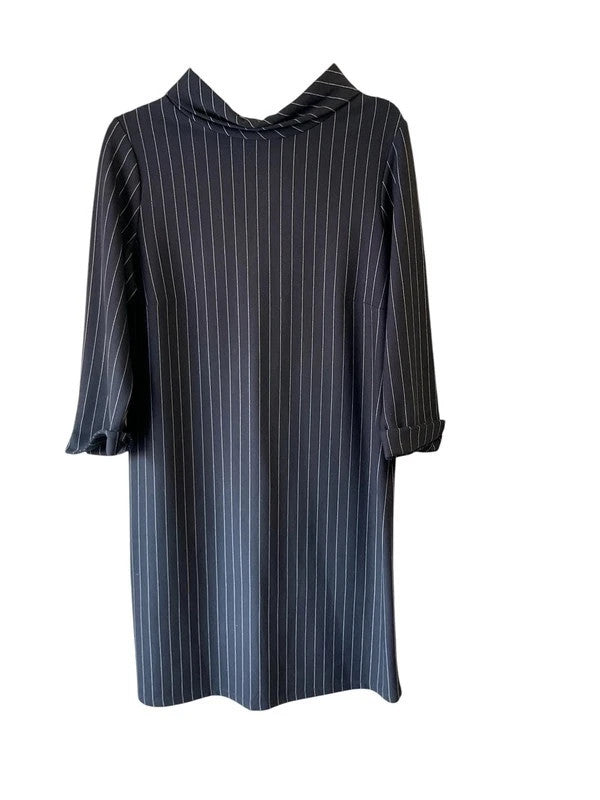 Gallery Navy pinstripe stripe dress Sz-UK14 10699JNOG