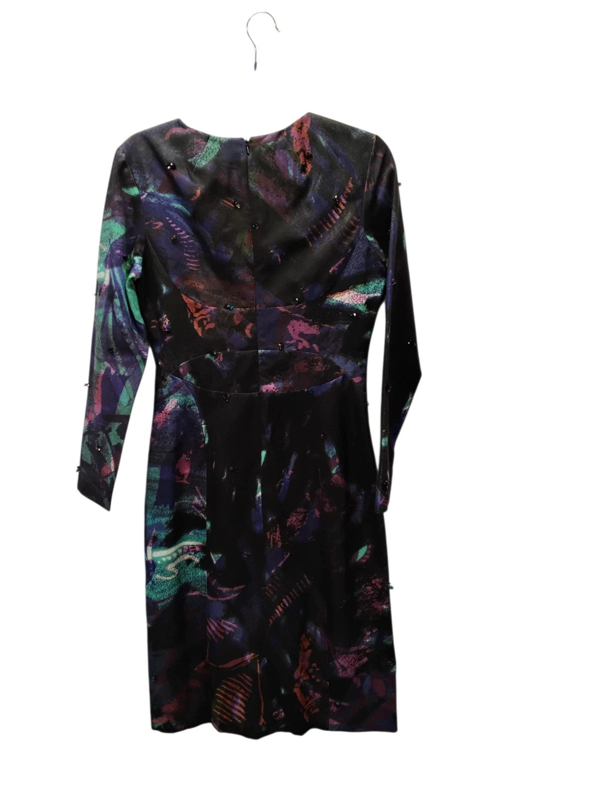 Erdem Dress Black Print Sz-12 2469