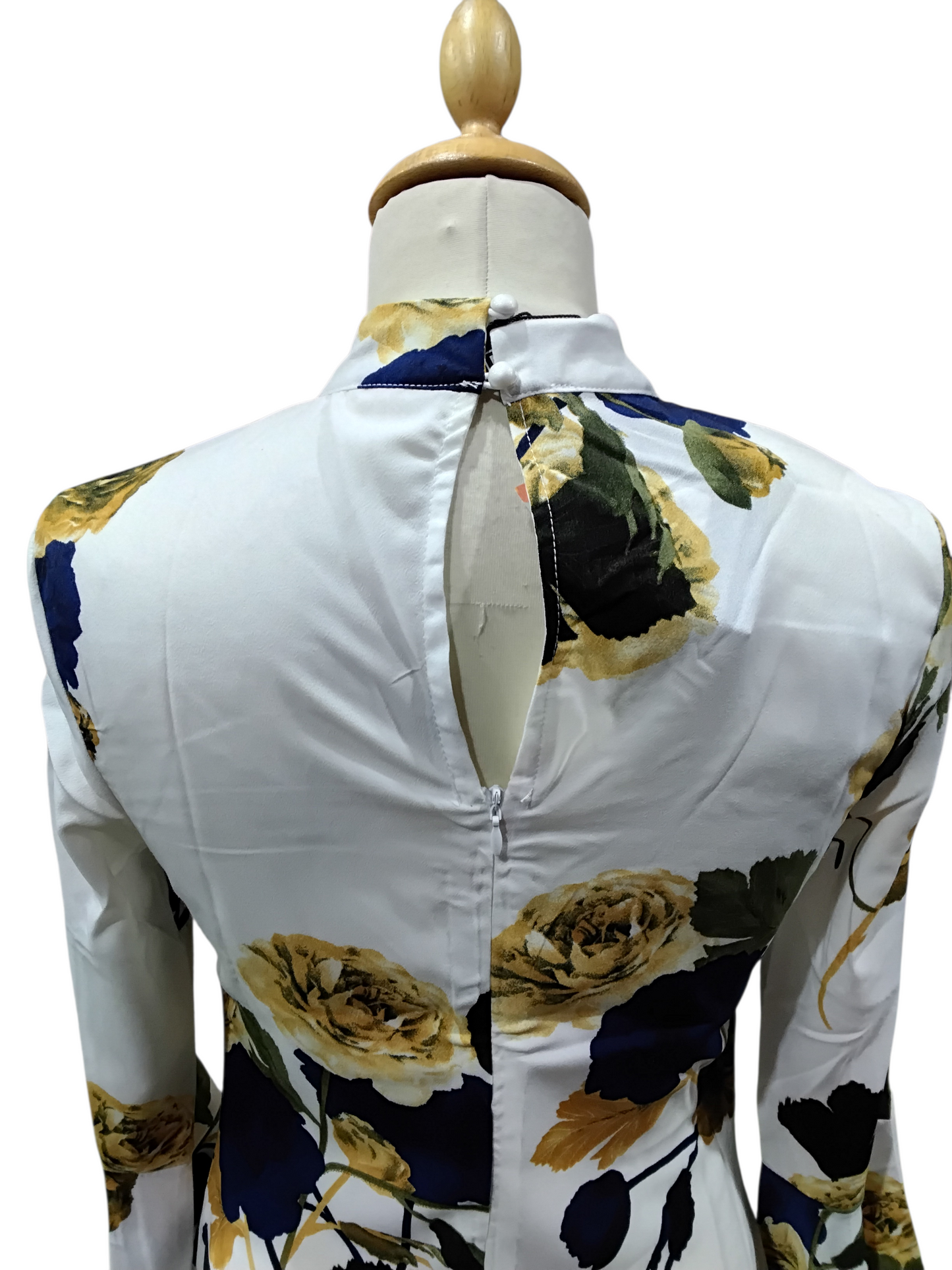 BNWT Floral Print High Neck Long Sleeve Shift Dress Elegant Womens Sz 8