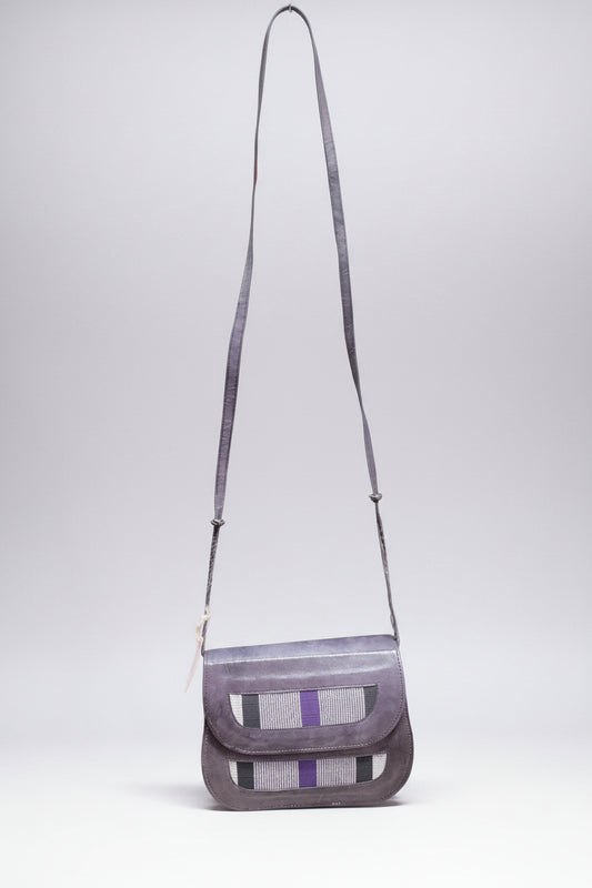 Handmade in Senegal purple handbag