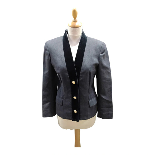 6673 Salvatore Ferragamo Grey Wool Coat Sz S