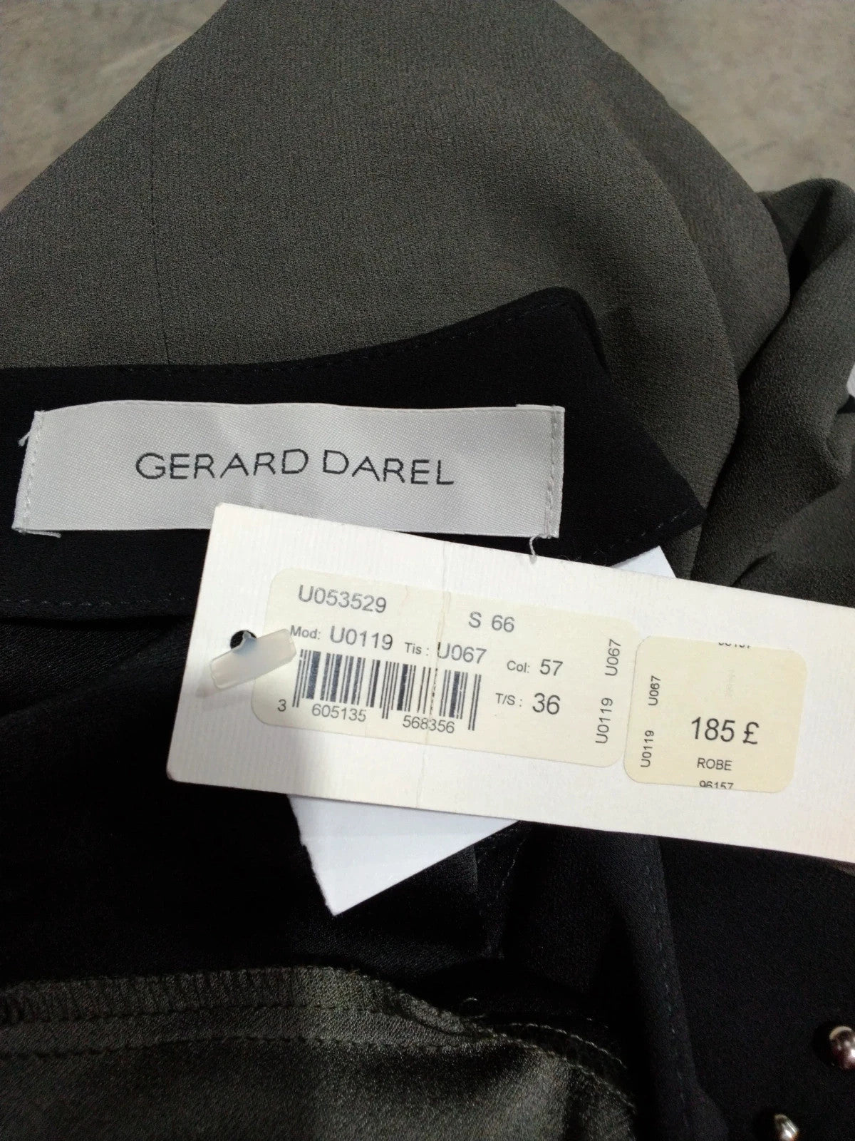 6731 Gerard Darel Grey and Black Dress