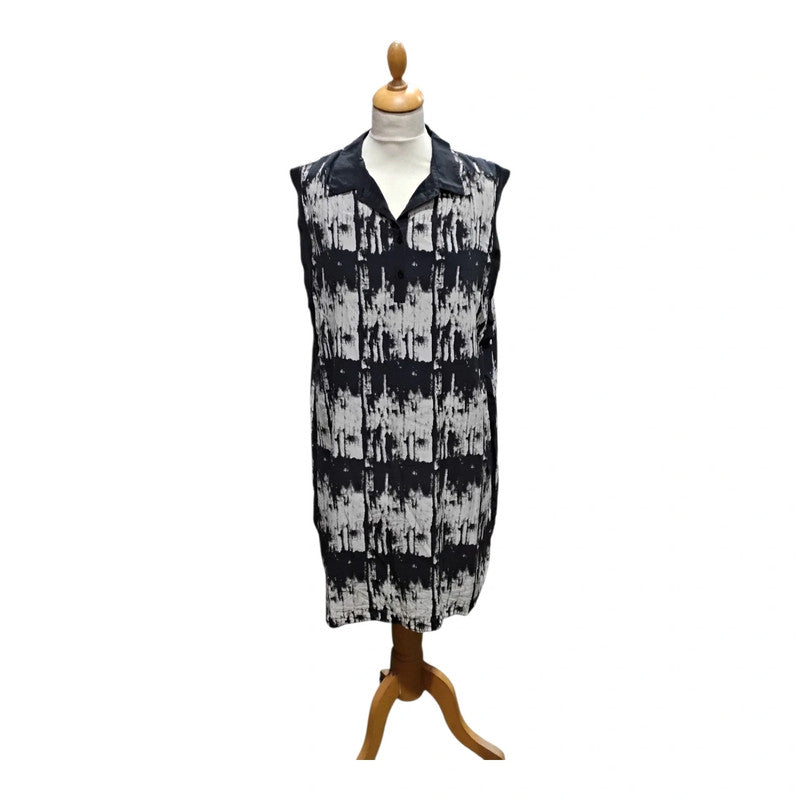 6718 Paraphrase Black taupe dress