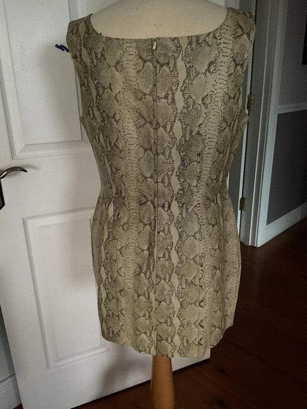 6722 Exklusive Line Leather Snakeskin Dress