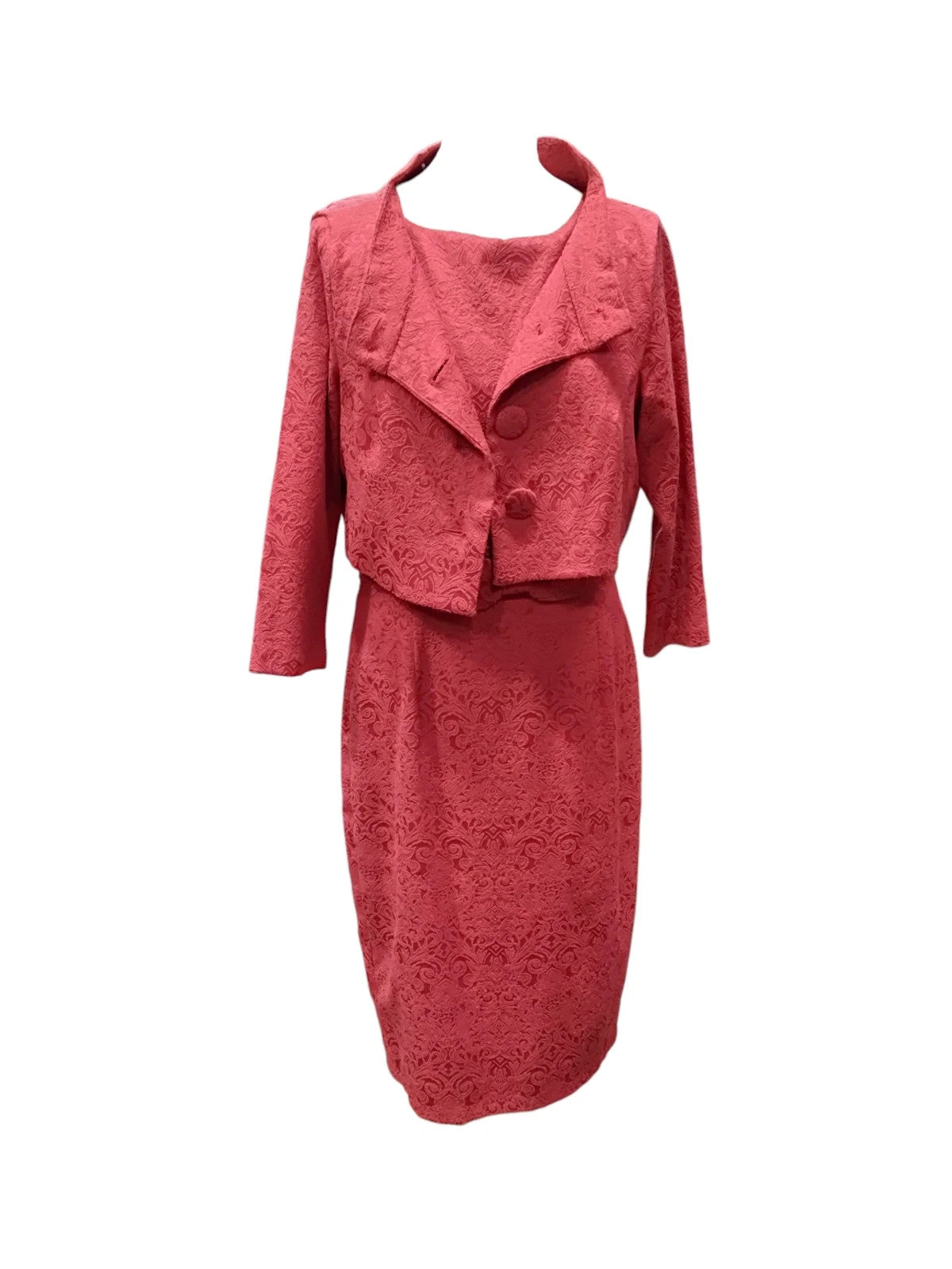 6870 Red floral two-piece dress #LindyBop