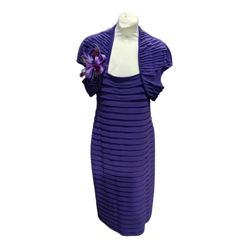 6889 Gina Bacconi Purple 2pc dress+bolero