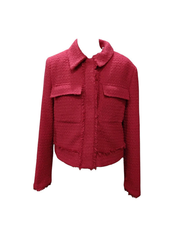 6850 Red Tweed Jacket #Dunnes