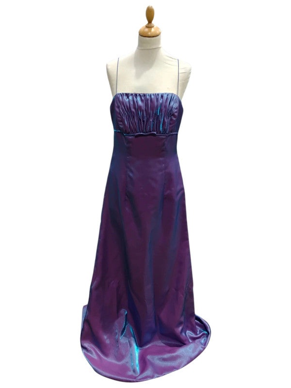 7017 Purple Maxi Dress With Blue Shimmer #AmandaWyatt