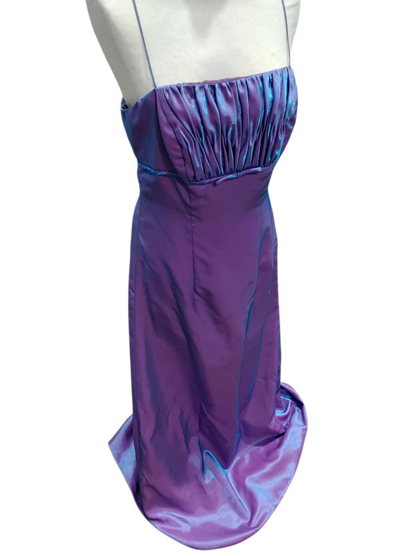 7017 Purple Maxi Dress With Blue Shimmer #AmandaWyatt