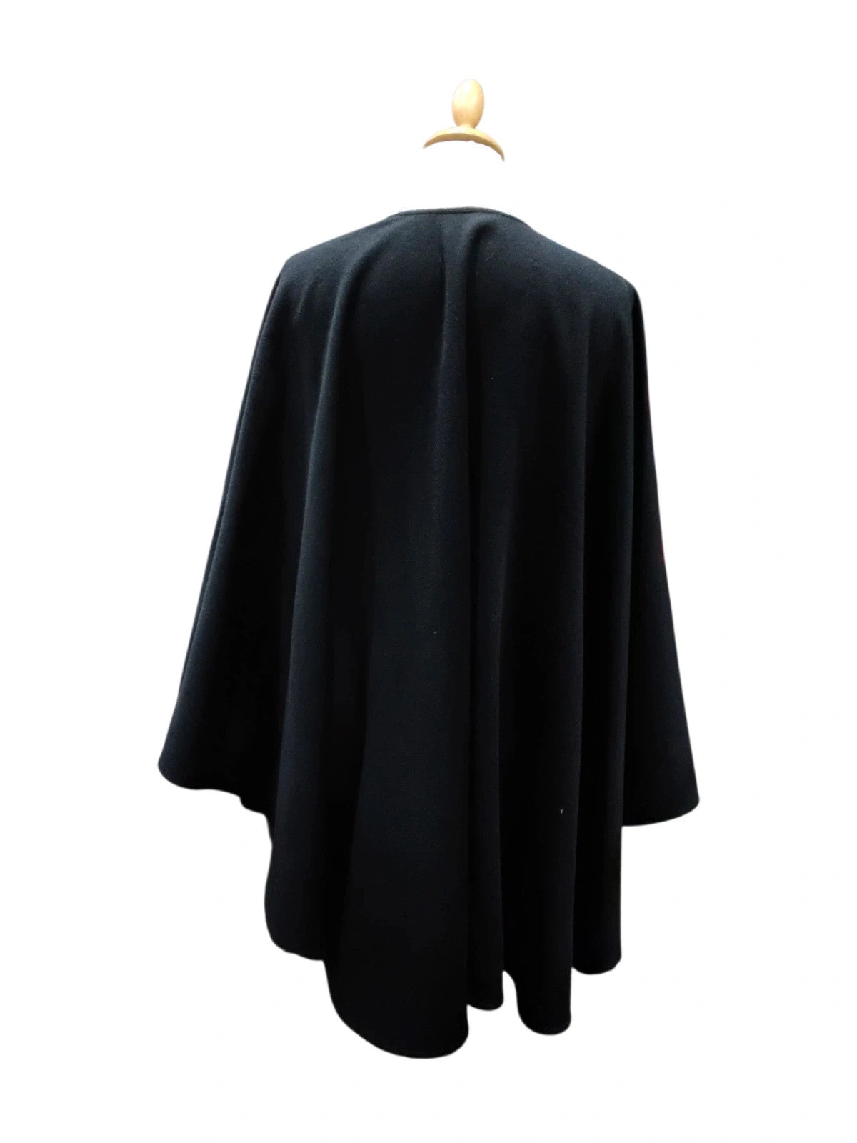7049 Black Wool Cape #Hourihan