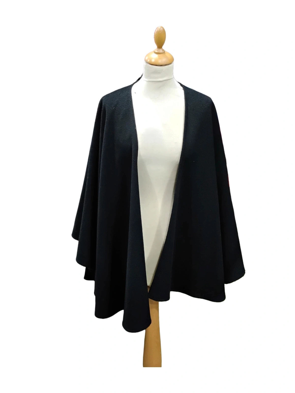 7049 Black Wool Cape #Hourihan