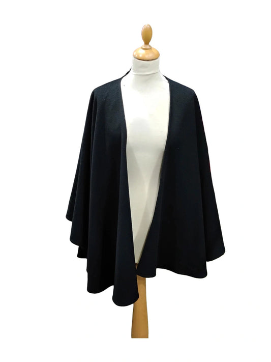 7049 Black Wool Cape #Hourihan