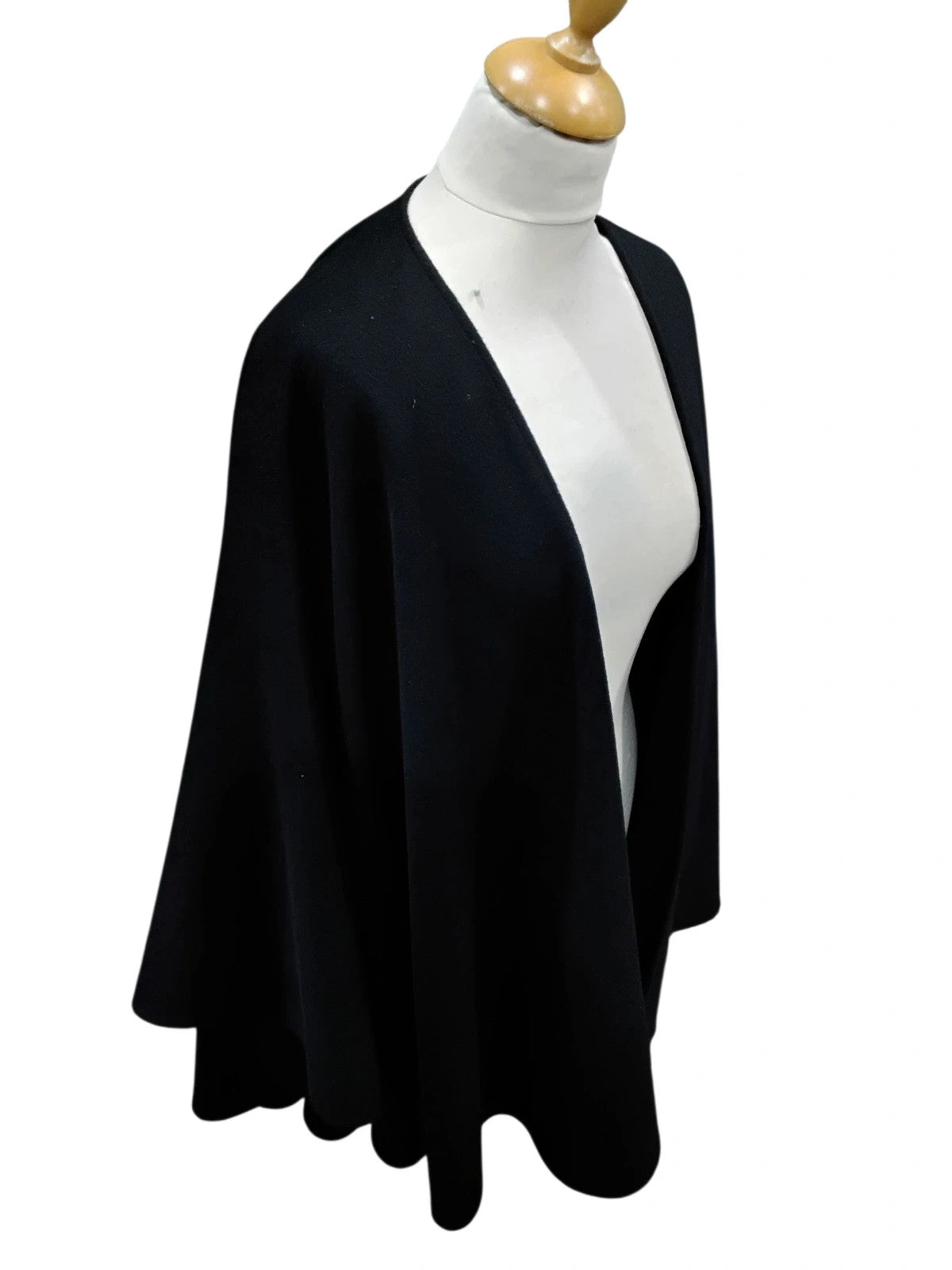 7049 Black Wool Cape #Hourihan
