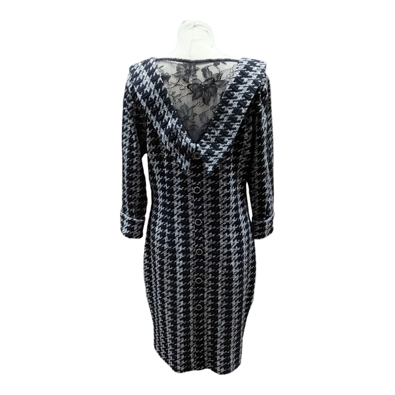 7085 Libra black&grey 3/4 sleeve dress