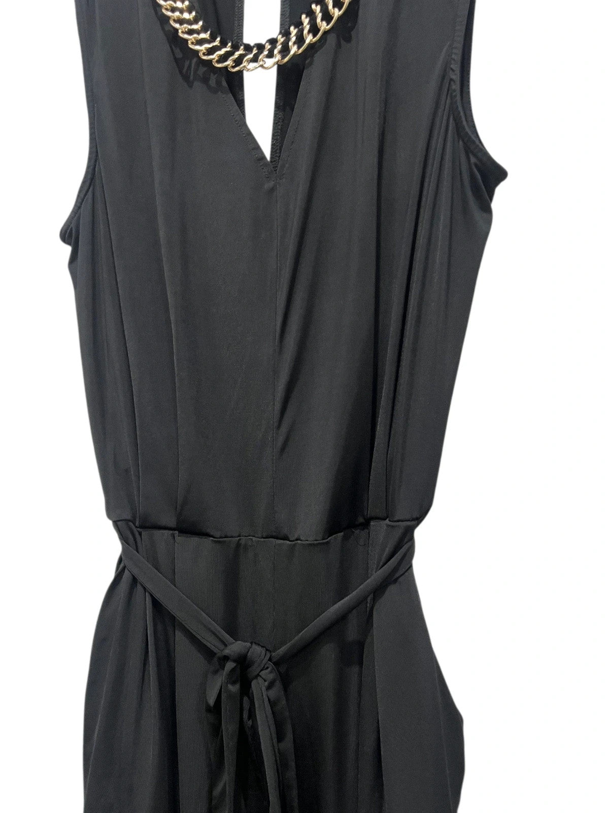 7033 Black Jumpsuit With Tie Waist #Atmosphere