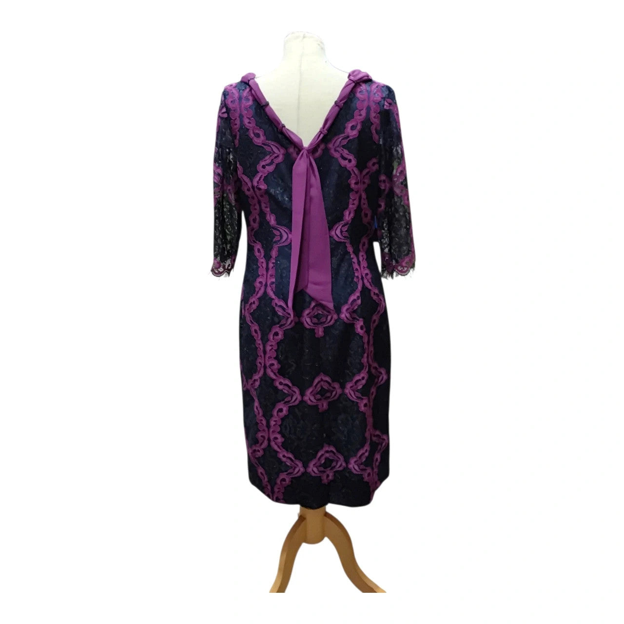 7086 Libra black pink dress