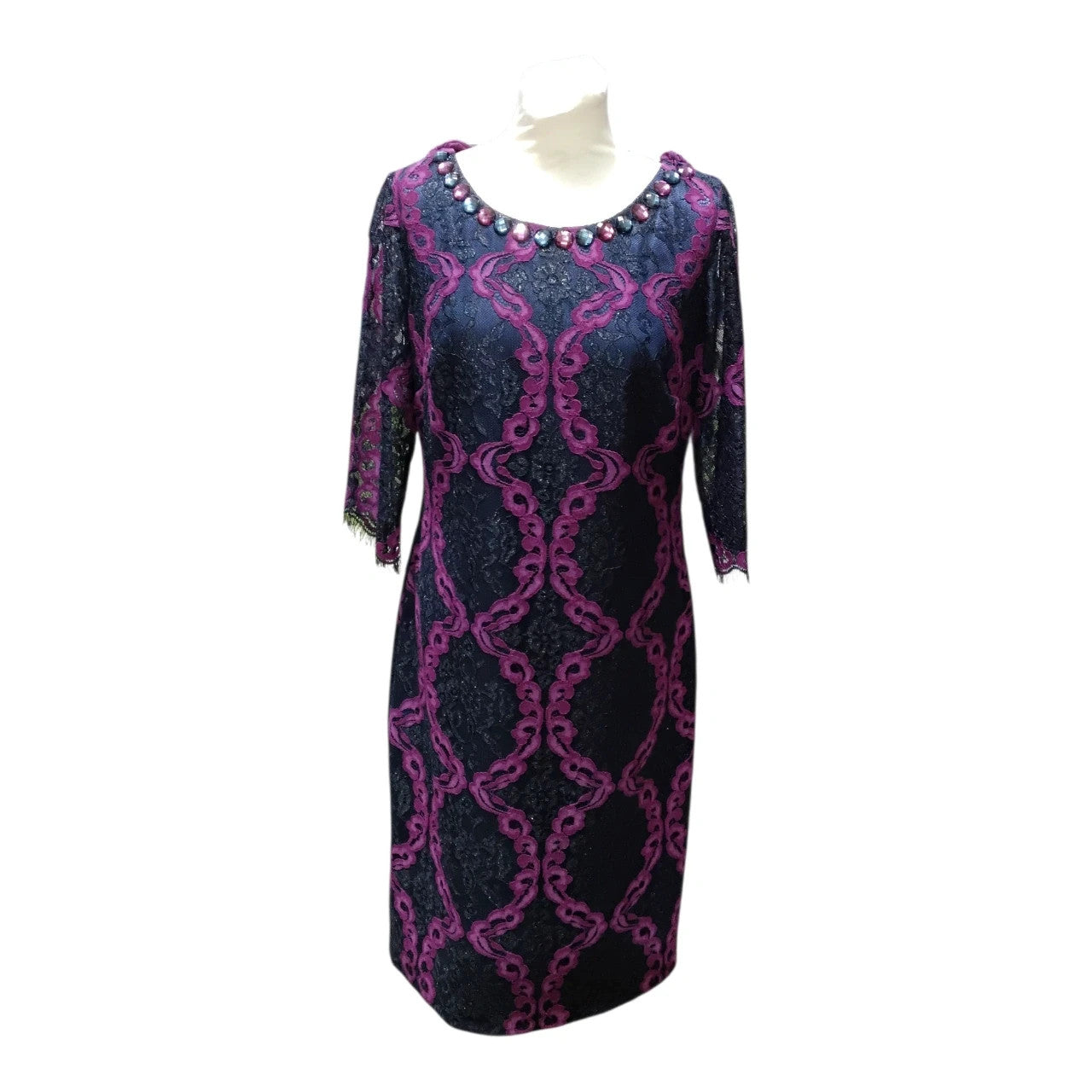 7086 Libra black pink dress
