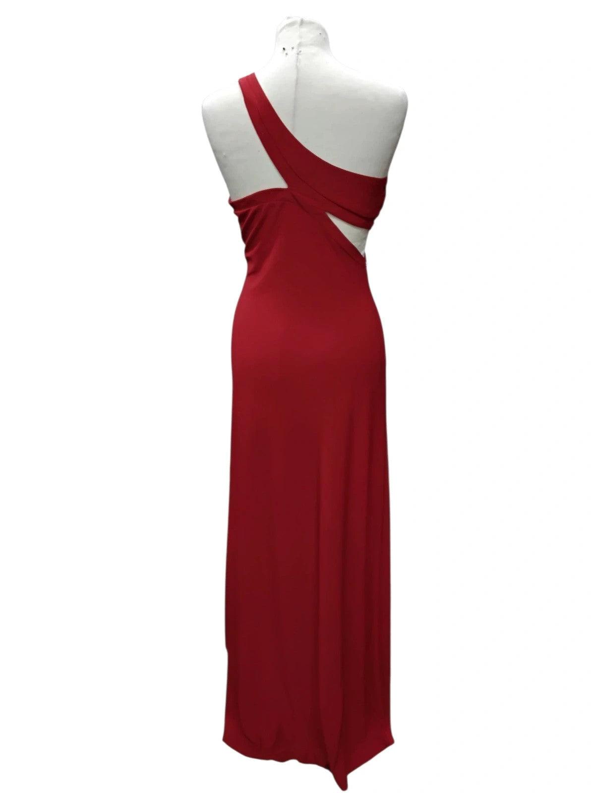7254 Red-One Shoulder Maxi Dress #Panacher