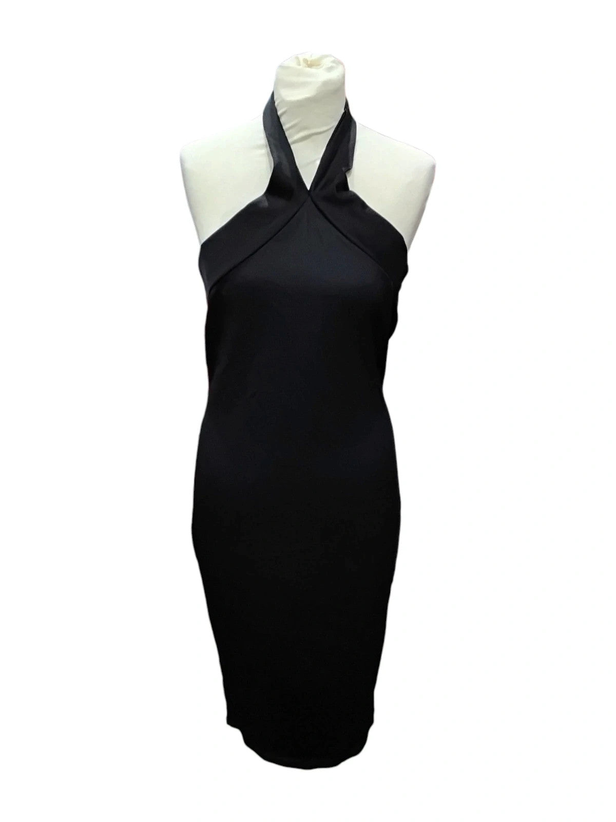 7239 Black Halter Neck Dress #MissFaceless