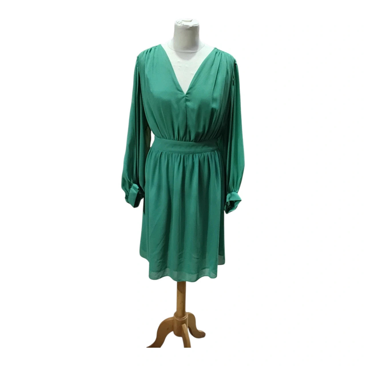 7215 H&M Green l/s short dress