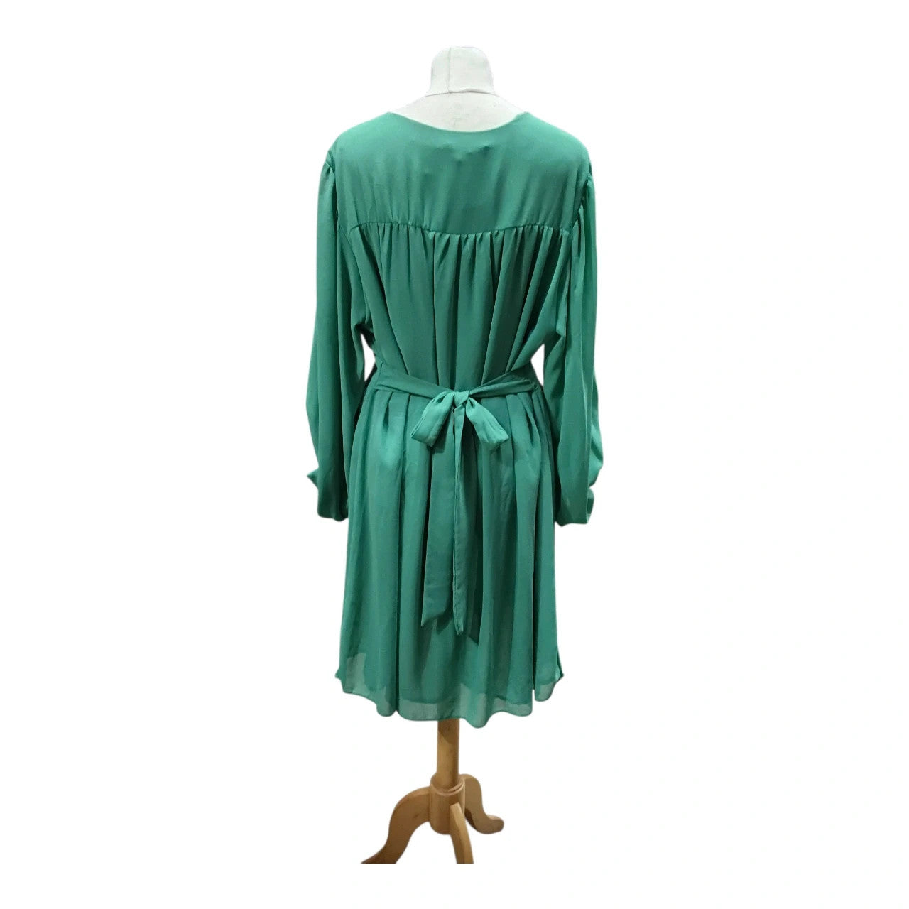 7215 H&M Green l/s short dress