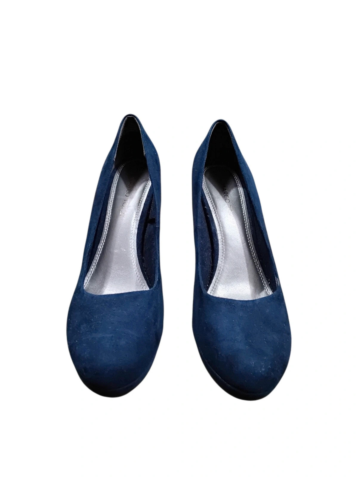7289 Navy Suede High Heels #MarcoTozzi