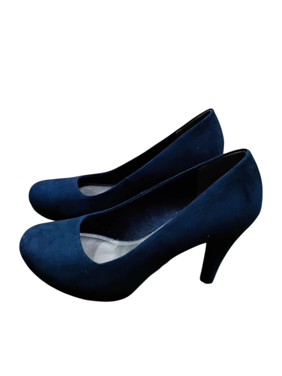 7289 Navy Suede High Heels #MarcoTozzi