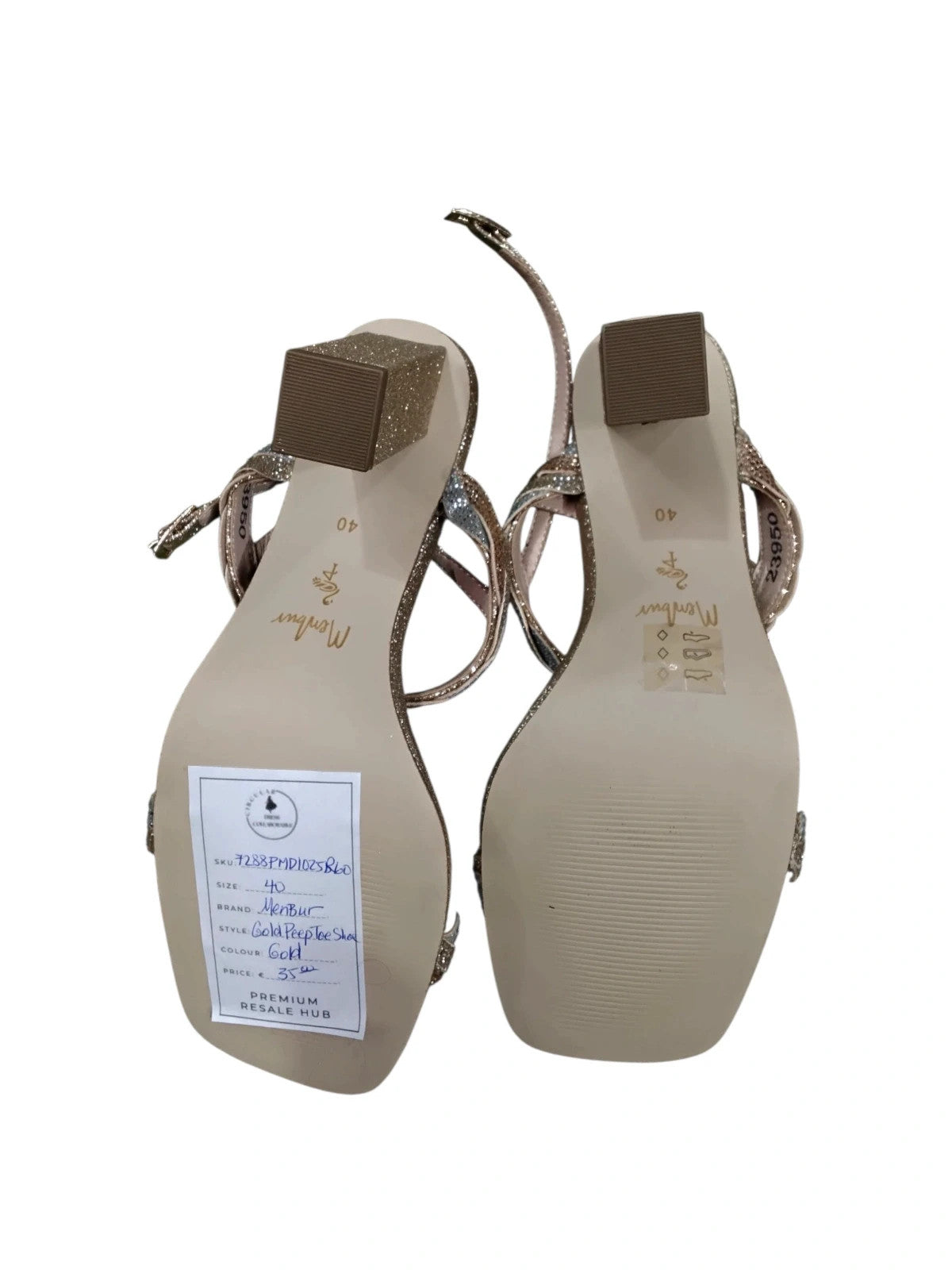 7288 Gold & Silver Sparkly High Heels #MenBur