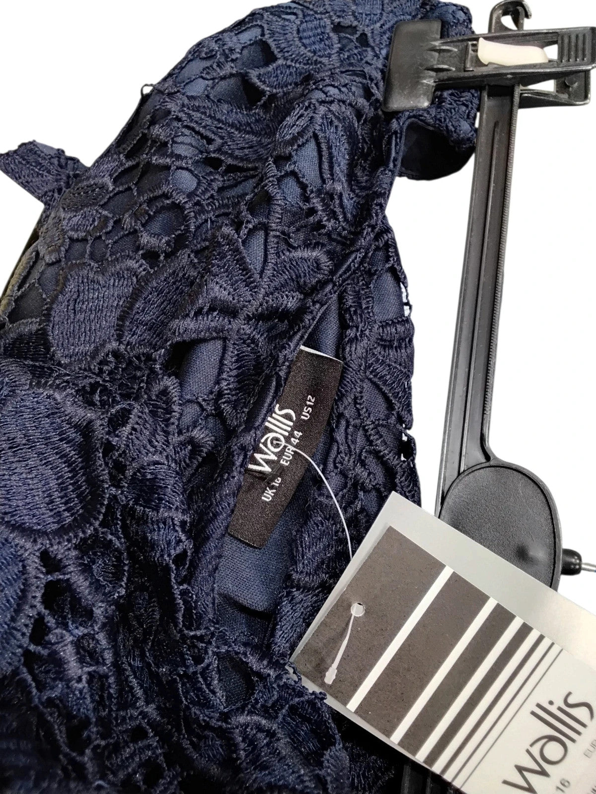 3737 Navy Lace Midi Dress #Wallis