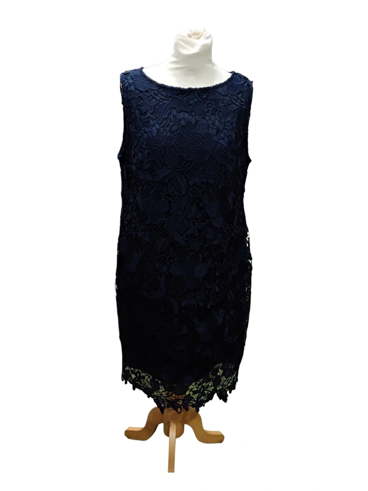 3737 Navy Lace Midi Dress #Wallis