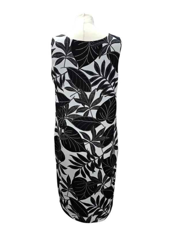 DC10 Black & White Leaf Print Dress #Farhi DC10