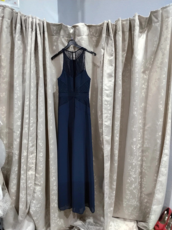 Monsoon Dress Navy long size 8 3862MMG