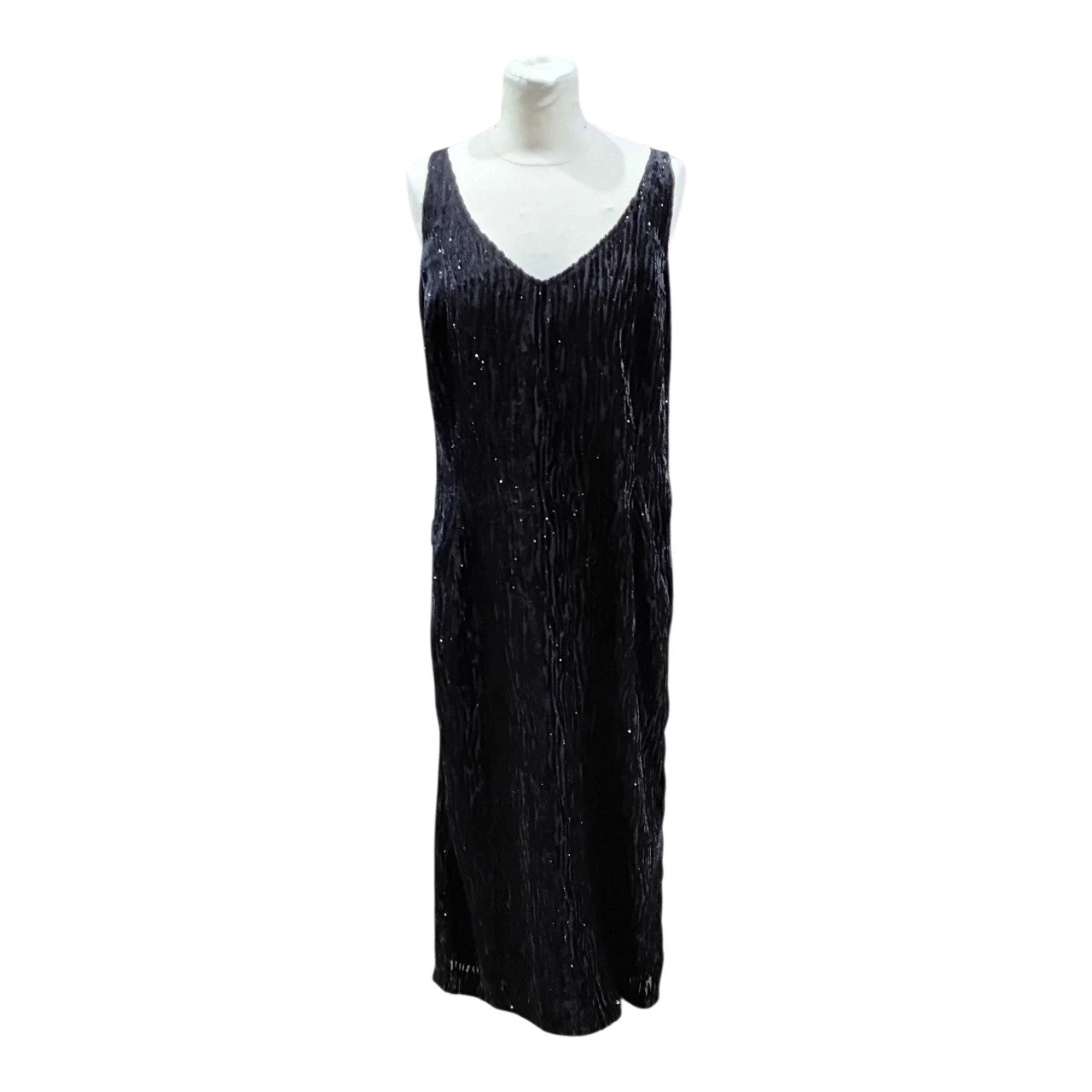 2060 Regine black long dress with scarf