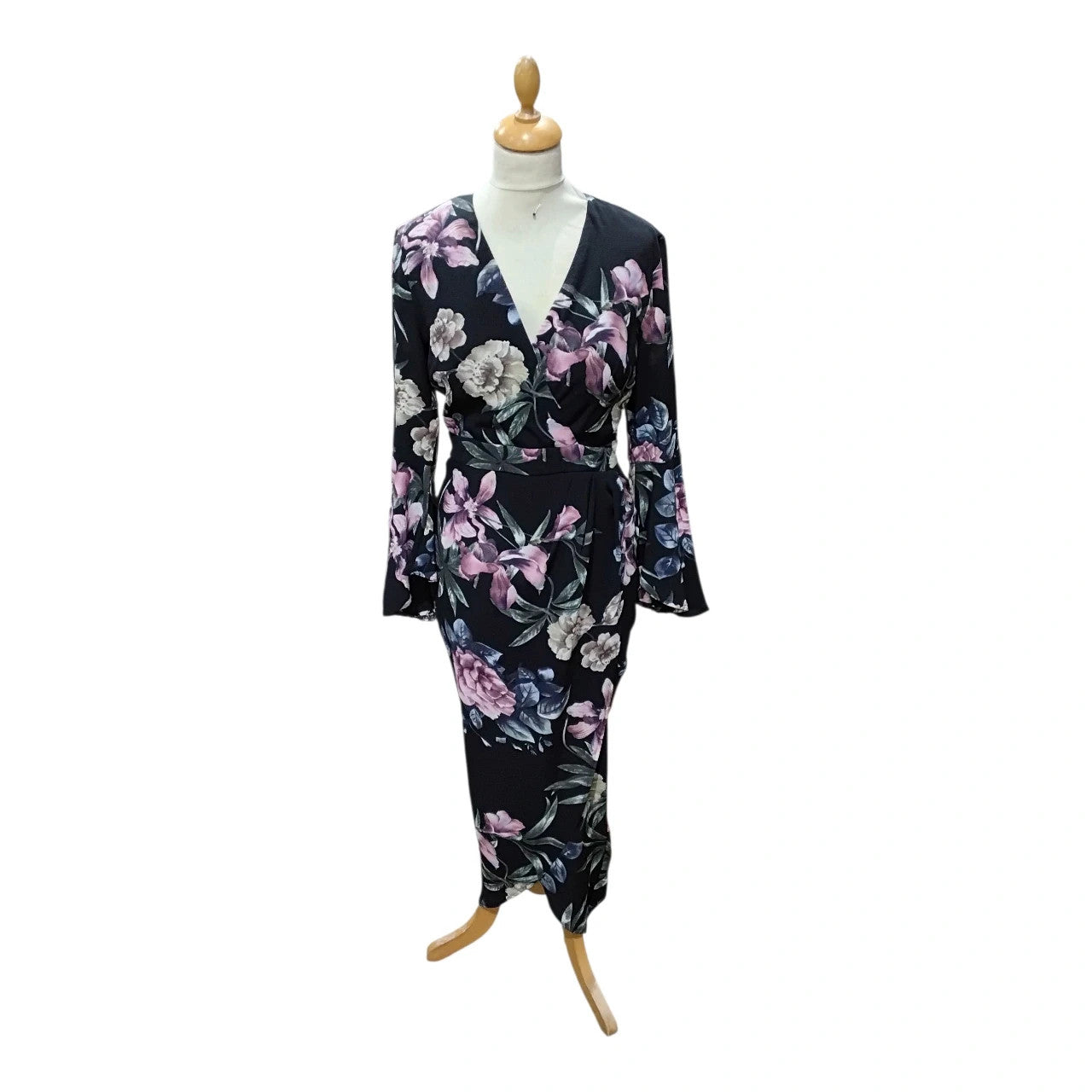 7369 Girl in Mind Black multi flower dress