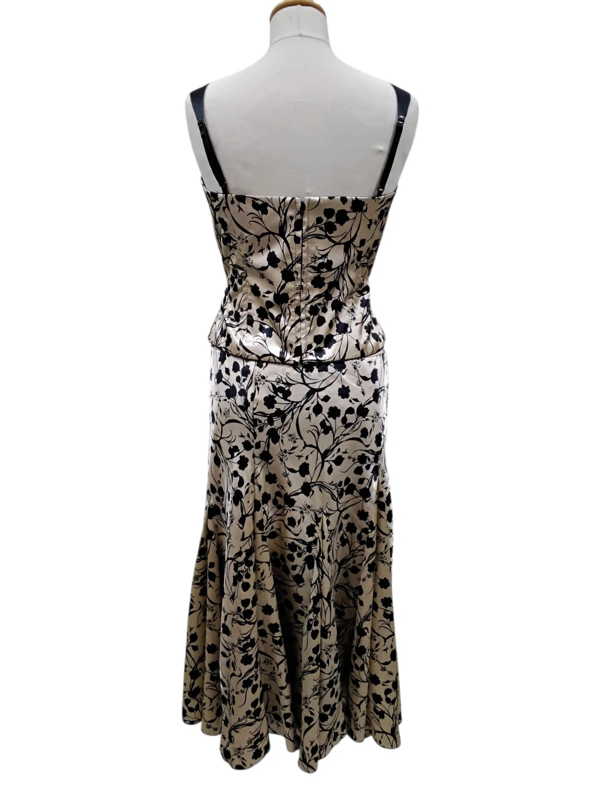 7375 Black & Gold Floral Print 2 Piece #MichaelaLouisa