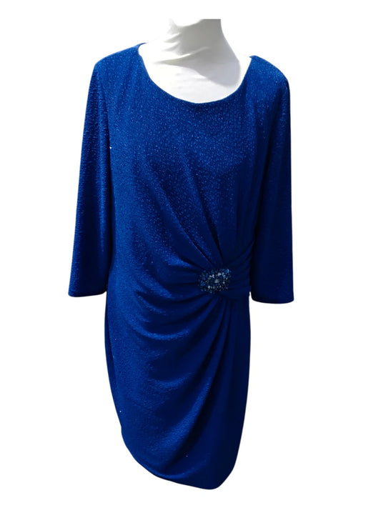 7589 Libra dark/royal blue sparkly dress