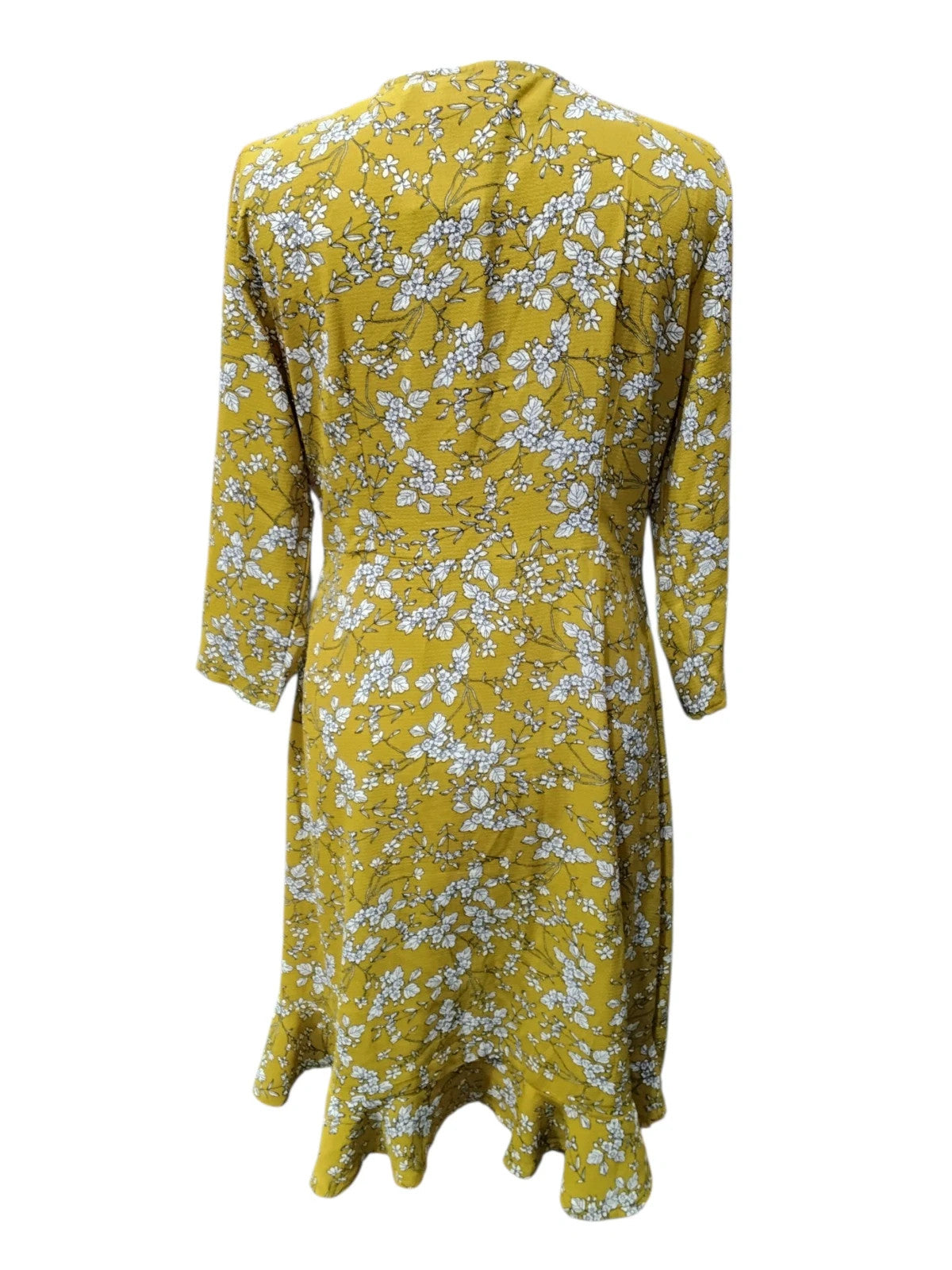 7631 Stella mustard ruffle dress