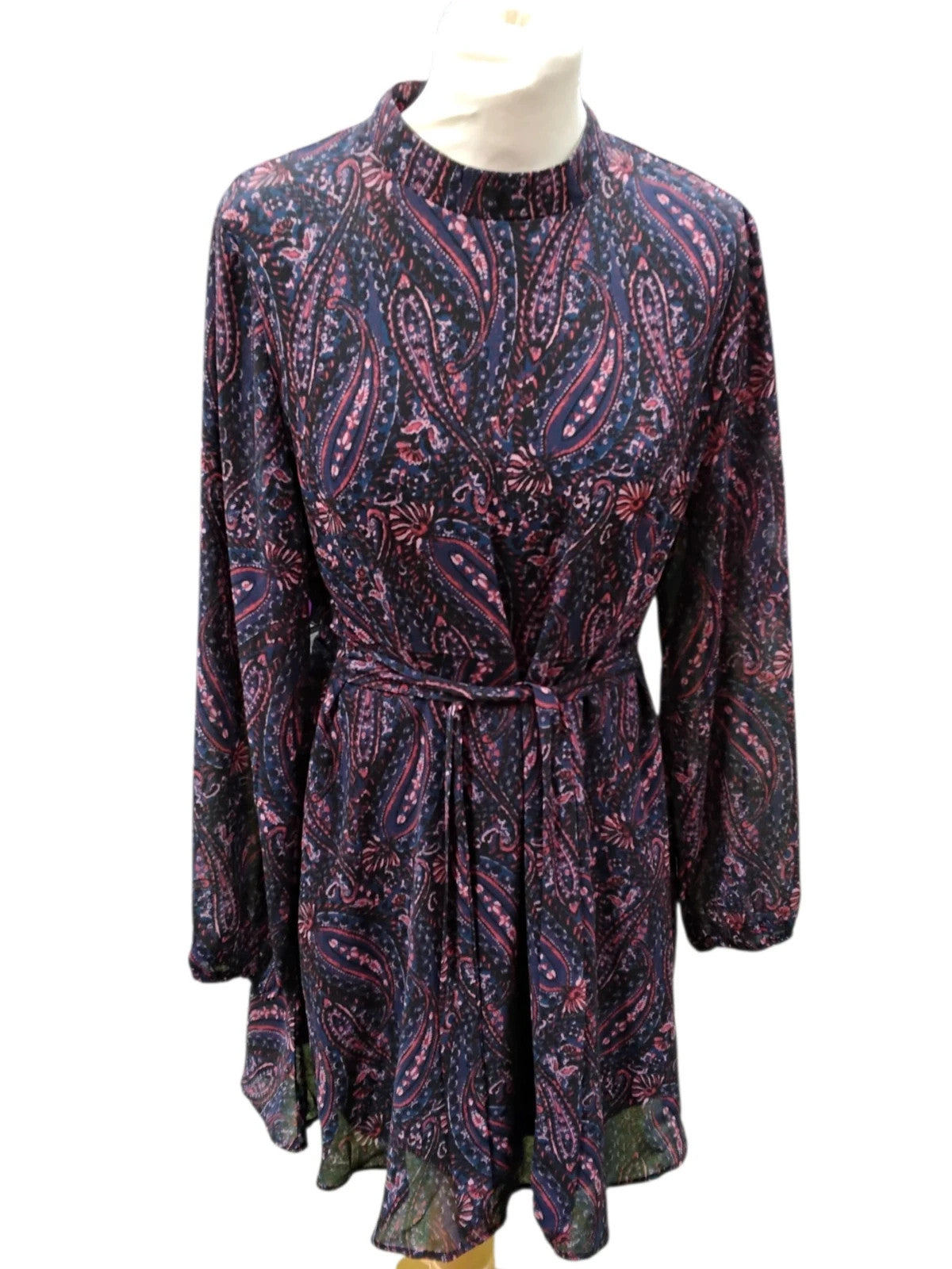 7636 Stella Morgan navy print dress