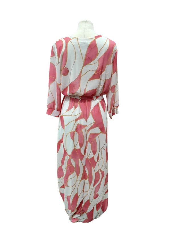 Estee Brown Dress Cream Coral  Sz 8 7838CDC
