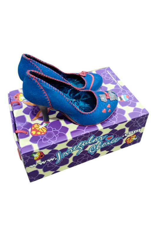 7676 Irregular Choice Blue&Red Shoes
