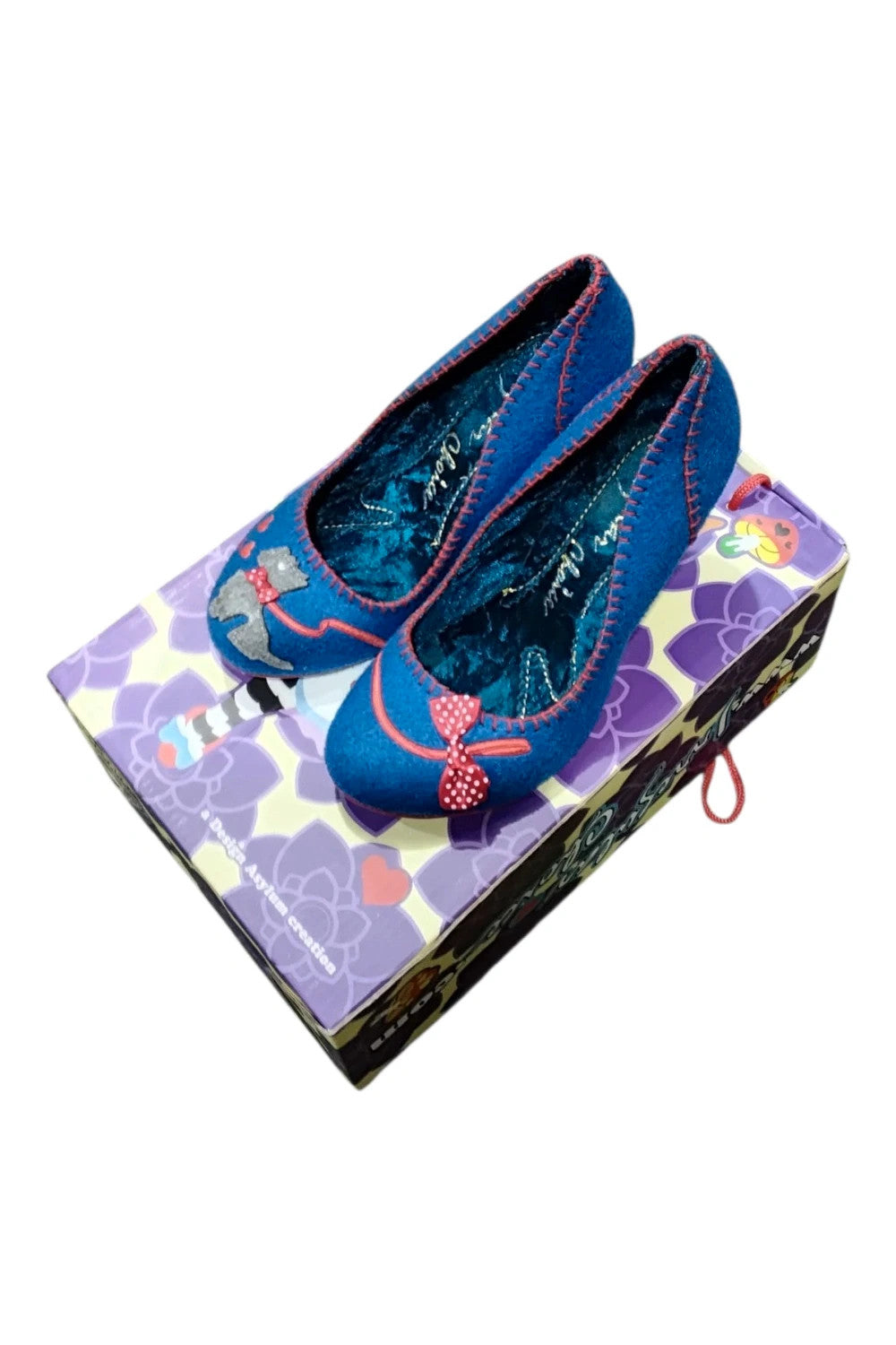 7676 Irregular Choice Blue&Red Shoes