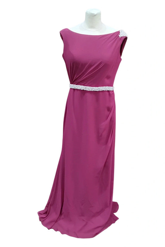True Bride Maroon Dress long  size 14 7650LF