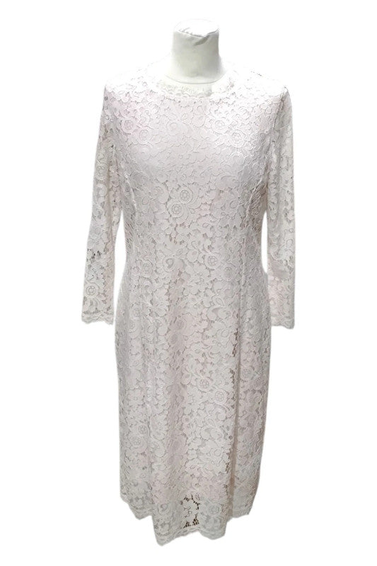7671 H&M Lace Cream l/s dress