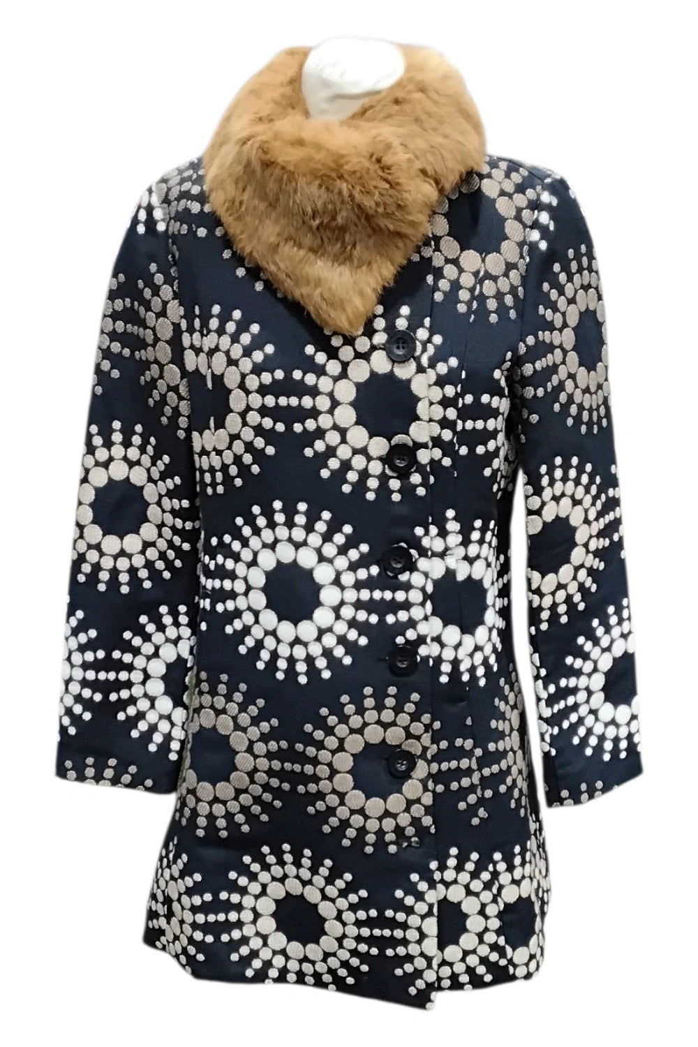 7697 Desegual Black dot coat