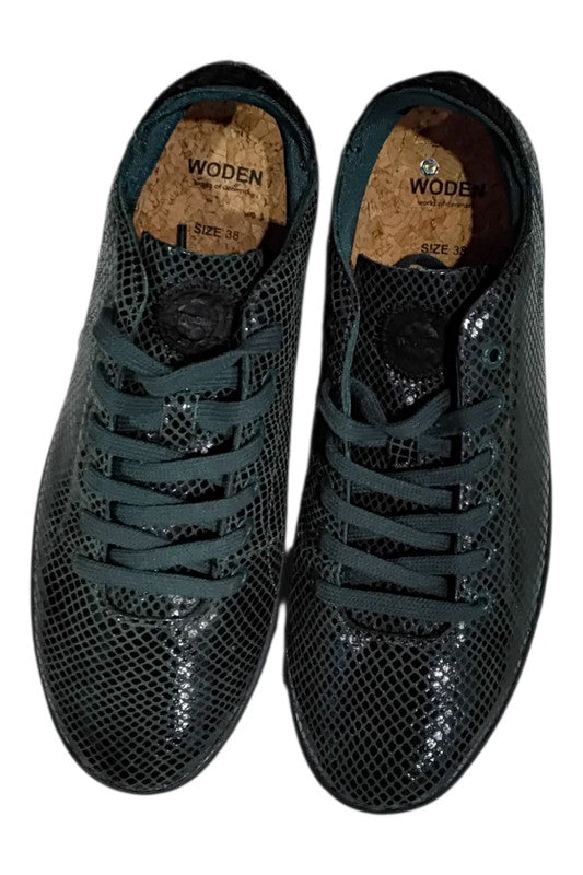 7685 Woden Faux leather green shoes