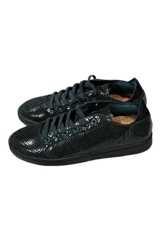 7685 Woden Faux leather green shoes