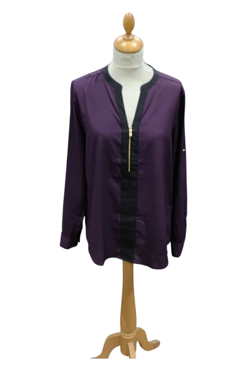 7958 Calvin Klein Burgundy Blouse