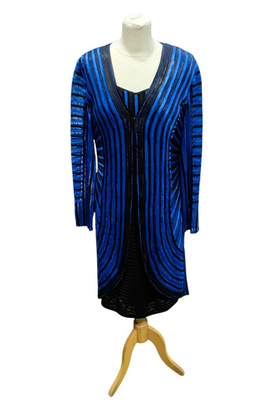 8013 Libra Blue&Black Mob dress