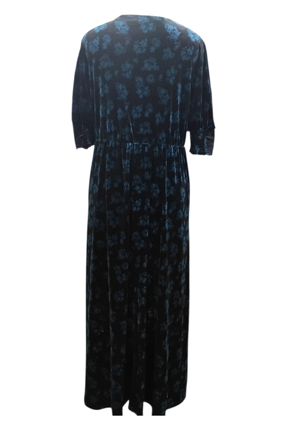 8093 Gallery  velvet s/s black dress