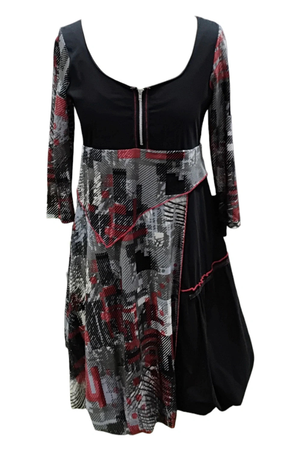 8215 Jophie B abstract print mesh dress